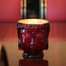 Load image into Gallery viewer, Elizabeth II 24k Gold Ruby Red Glass Buddha Royale Candle
