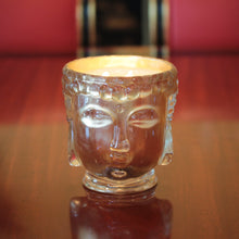 Load image into Gallery viewer, Croesus 24k Gold Clear Glass Buddha Royale Candle