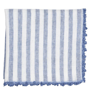 Linea Tablecloth in White & Blue