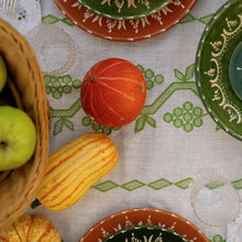 Load image into Gallery viewer, Napa Tablecloth in White & Green