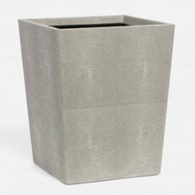Load image into Gallery viewer, Tenby Sand Faux Shagreen Wastebasket