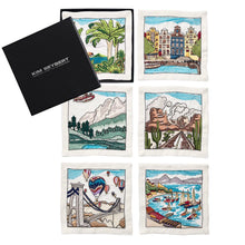 Load image into Gallery viewer, All The Places Cocktail Napkins Set
