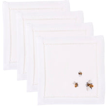 Load image into Gallery viewer, Bees Cocktail Napkins Set