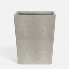 Load image into Gallery viewer, Tenby Sand Faux Shagreen Wastebasket