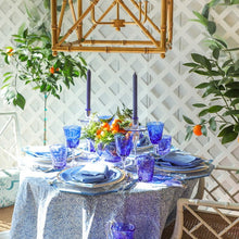 Load image into Gallery viewer, Block Print Leaves Green Reversible Kantha Cloth Tablecloth