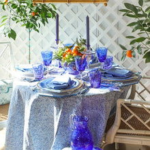Load image into Gallery viewer, Block Print Leaves Fuchsia Reversible Kantha Cloth Tablecloth
