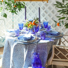 Load image into Gallery viewer, Block Print Leaves Green Reversible Kantha Cloth Tablecloth
