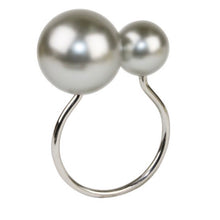 Load image into Gallery viewer, Gray &amp; Silver Pearl Napkin Ring