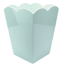 Load image into Gallery viewer, Powder Blue Scallop Wastebasket
