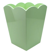 Load image into Gallery viewer, Sage Scallop Wastebasket