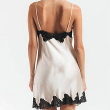 Load image into Gallery viewer, Morgan Lace Spaghetti Silk Chemise