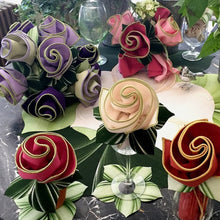 Load image into Gallery viewer, Bouquet Napkin Ring Mint/Pine--Set of 4