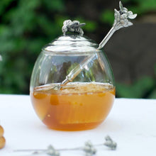 Load image into Gallery viewer, Bee Glass Honey Pot with Spoon - Maisonette Shop