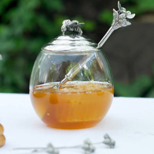 Bee Glass Honey Pot with Spoon - Maisonette Shop