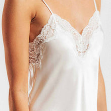 Load image into Gallery viewer, Morgan Lace Spaghetti Silk Chemise