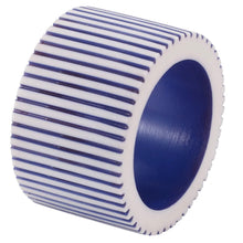 Load image into Gallery viewer, Navy Pinstripe Napkin Ring