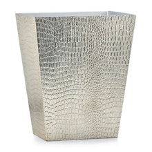 Load image into Gallery viewer, Crocodile Silver Wastebasket - Maisonette Shop