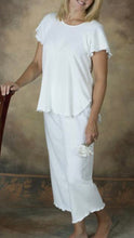 Load image into Gallery viewer, White Dot Short Sleeved Top &amp; Palazzo Pajama Set - Maisonette Shop