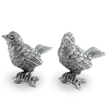 Load image into Gallery viewer, Songbird Pewter Salt &amp; Pepper Shakers
