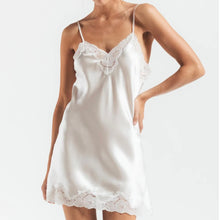 Load image into Gallery viewer, Morgan Lace Spaghetti Silk Chemise