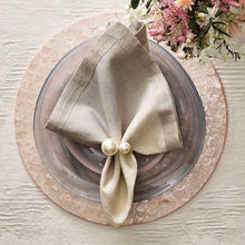Load image into Gallery viewer, Ivory &amp; Gold Pearl Napkin Ring