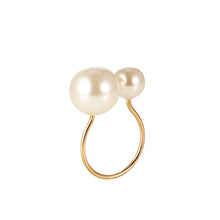 Load image into Gallery viewer, Ivory &amp; Gold Pearl Napkin Ring