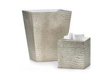 Load image into Gallery viewer, Crocodile Silver Wastebasket - Maisonette Shop