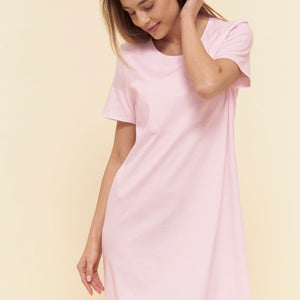 Pink Short Sleeve Nightshirt