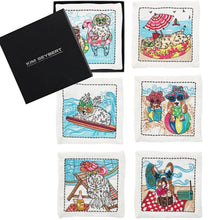 Load image into Gallery viewer, Bow Meow Cocktail Napkins Set