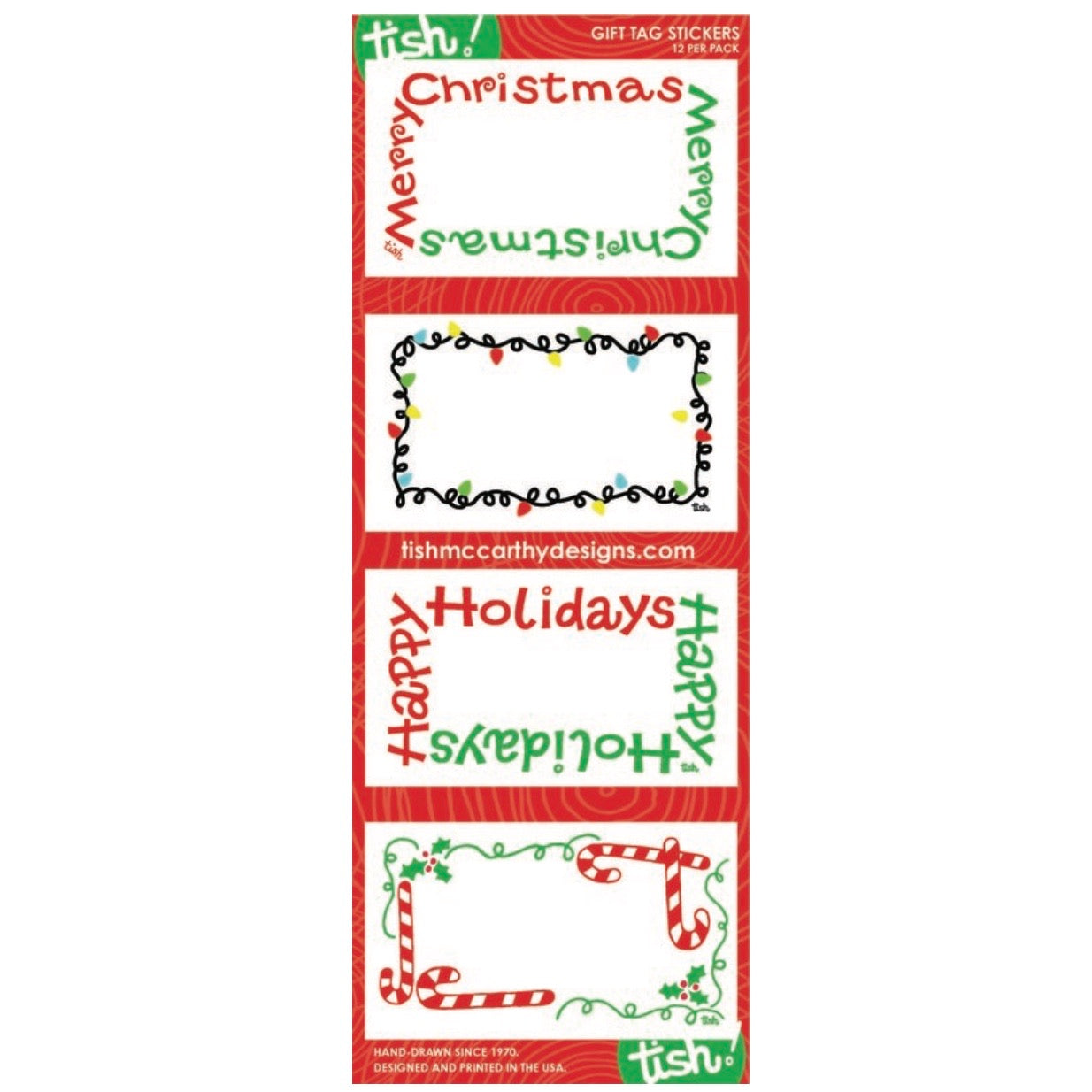 Christmas Gift Tag Stickers—Tish - Maisonette Shop