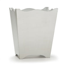 Load image into Gallery viewer, Riviera White Wastebasket - Maisonette Shop