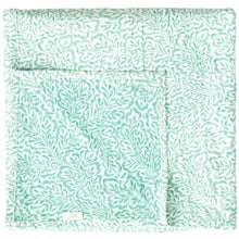 Load image into Gallery viewer, Block Print Leaves Green Reversible Kantha Cloth Tablecloth