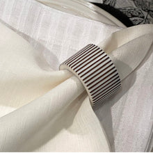 Load image into Gallery viewer, Navy Pinstripe Napkin Ring