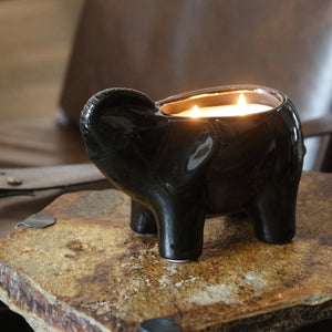 Black Elephant Candle