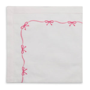 Bows Embroidered Linen Napkin