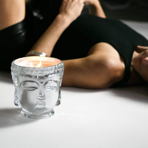 Supernova Pure Silver Glass Buddha Royale Candle