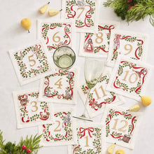 Load image into Gallery viewer, Twelve Days of Christmas Cocktail Napkins Set