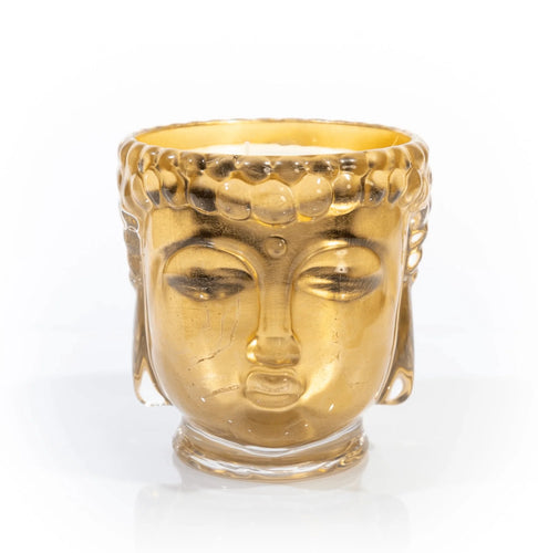 Croesus 24k Gold Clear Glass Buddha Royale Candle