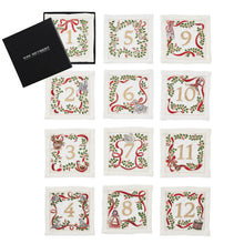 Load image into Gallery viewer, Twelve Days of Christmas Cocktail Napkins Set