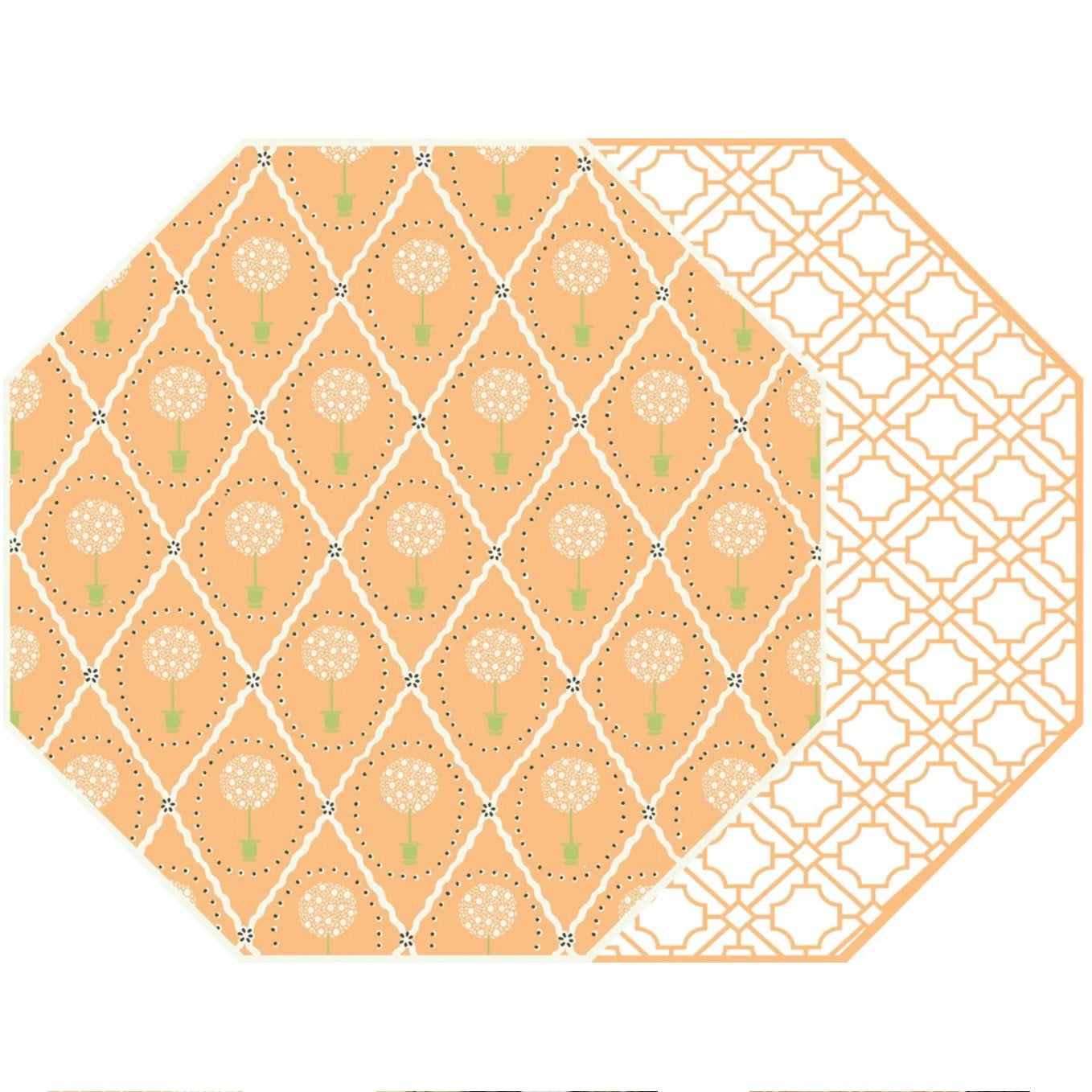 Topiary Tangerine Placemats by Holly Stuart Home