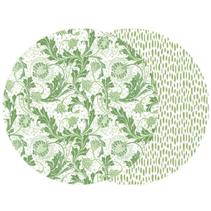 Pomegranate Saxon Green Placemats by Holly Stuart Home