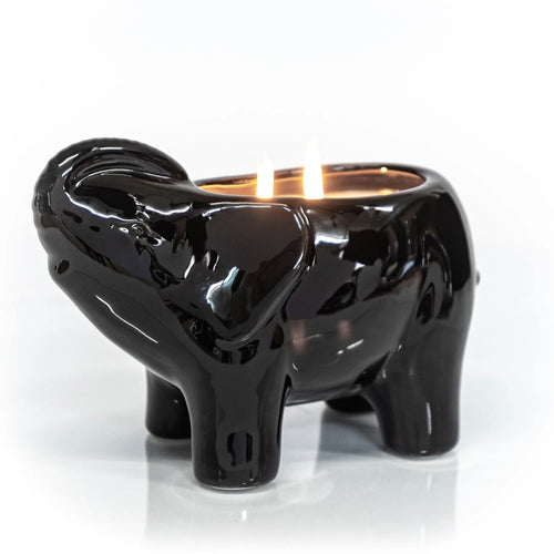 Black Elephant Candle