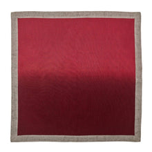 Load image into Gallery viewer, Red &amp; Burgundy Dip Dyed Linen Napkin