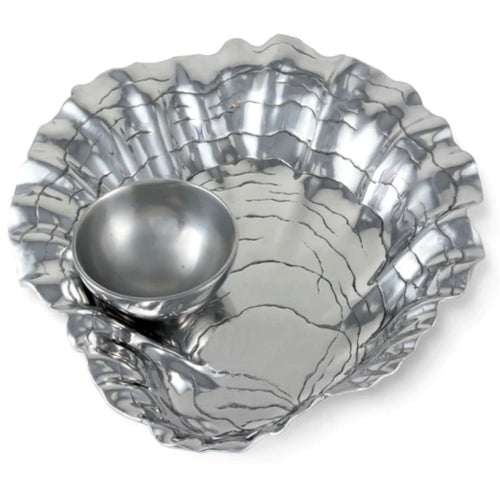 Oyster with Pearl Chip and Dip Bowl