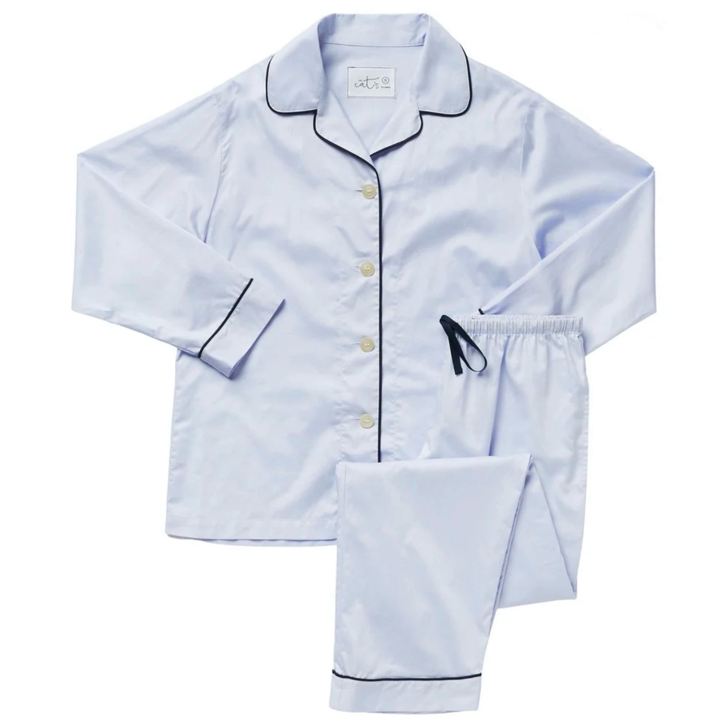 Classic Navy Trim Periwinkle Pajamas