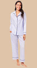 Load image into Gallery viewer, Classic Navy Trim Periwinkle Pajamas