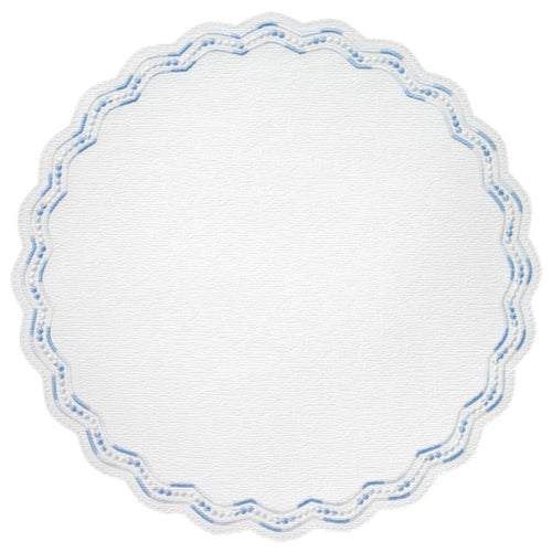 Scallop Edged Coated Placemat, Framboise – Z.d.G. by Zoë de Givenchy