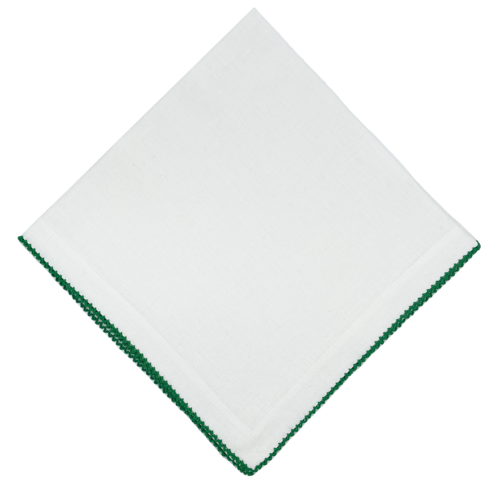 Maisonette Shop Picot Trim Dinner Napkins