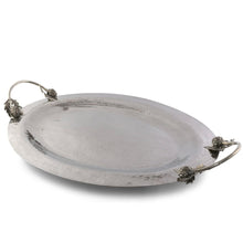 Load image into Gallery viewer, Artichoke Handle Large Steel Serving Tray