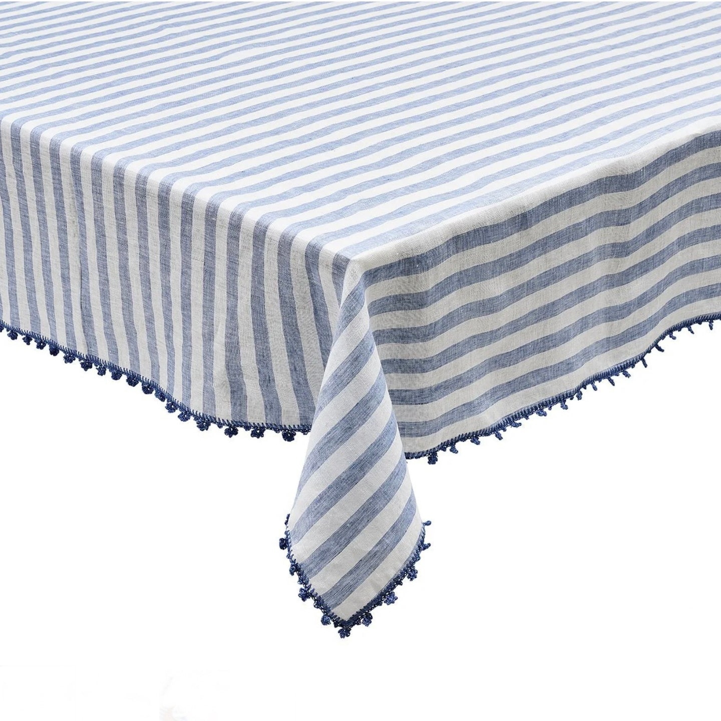 Linea Tablecloth in White & Blue